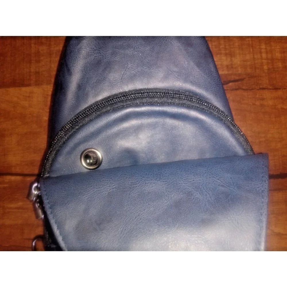 Vegan Leather Crossbody Sling Bag Backpack Chest Pack Unisex NWT